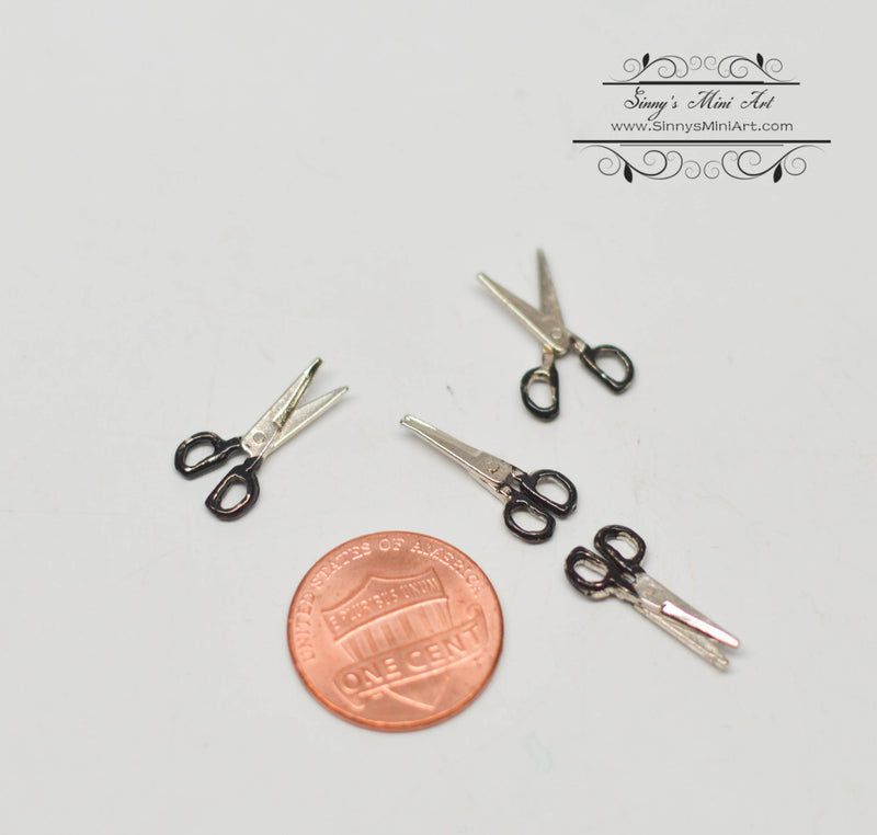 1:12 Dollhouse Miniature Working Scissors with Black Handle /Miniature Tool AZ S1610B