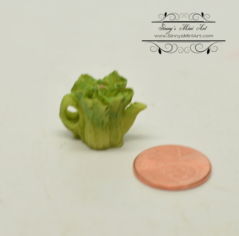1:12 Miniature Lettuce Tea Pot TGADM A21