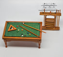 1:12 Dollhouse Miniature Pool Table Set/Walnut/ AZ T6676