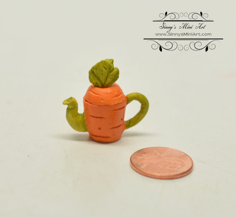 1:12 Miniature Carrot Tea Pot TGADM A22