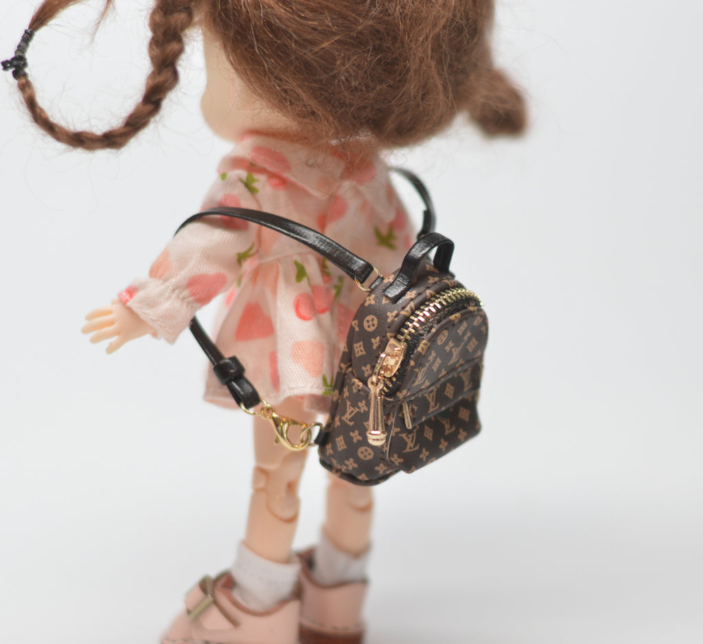 Dollhouse Miniatures (05) LV Designer Handbags with Wallet 1/12 handmade Bag