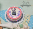DIS 1:12 Dollhouse Miniature Easter Bunny Cake BD K2119