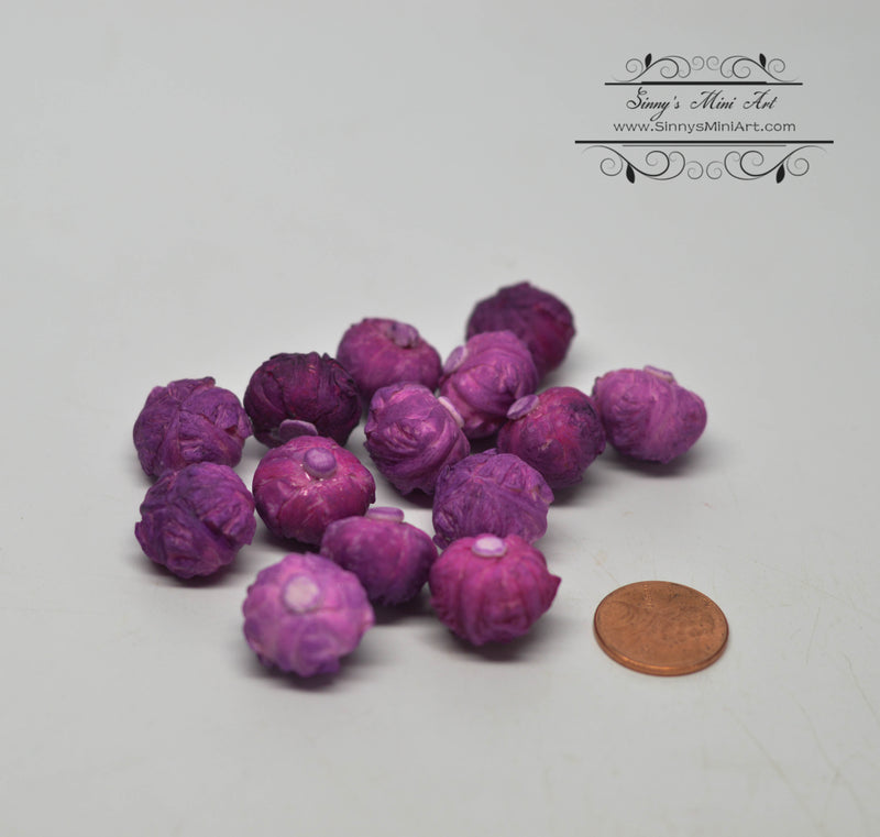 1:12 Dollhouse Miniature Cabbage 5 PC / Purple Miniature Vegetable HMN 1137