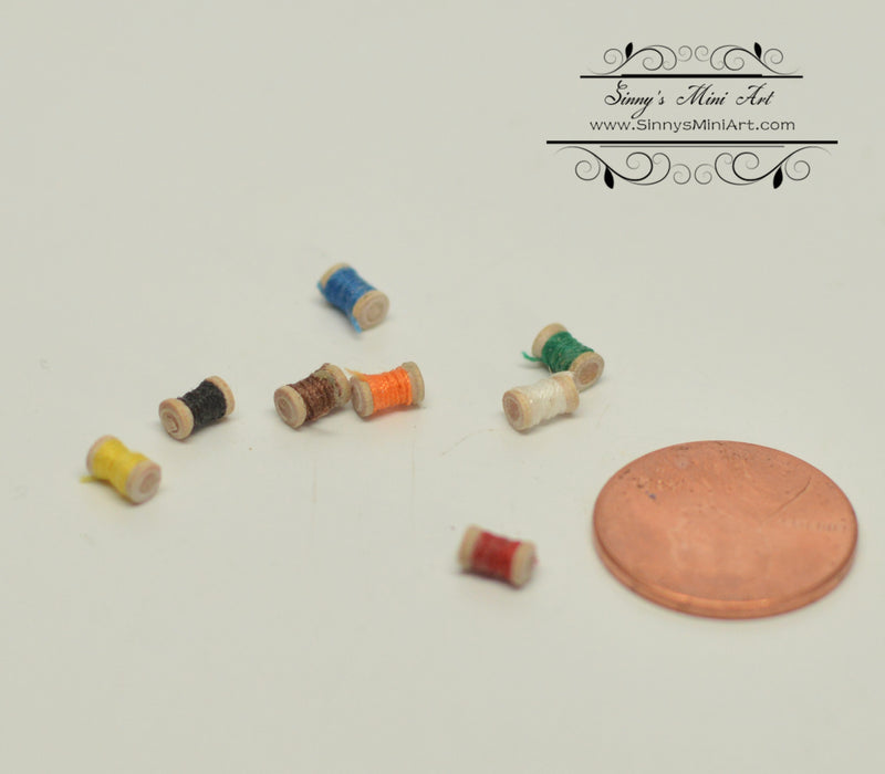 1:12 Dollhouse Miniature Thread Spools 8 IM 0803