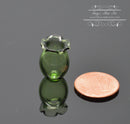 1:12 Dollhouse Miniature Green Fluted Glass Vase BD HB460