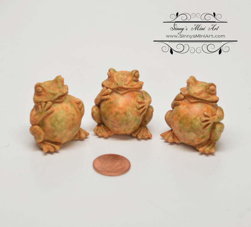 1:12 Dollhouse Miniature Garden Toad Statue 3/Miniature Garden AZ A4480AG