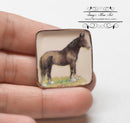 1:12 Dollhouse Miniature Horse on Square Plate BB CDD512