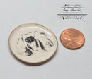 1:6 Dollhouse Miniature Pekingese Dog Decorative Plate-Small BB CDD265-4B