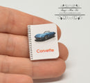 1:12 Dollhouse Miniature Corvette Spiral Notebook AZ TIN1128