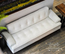 1:12 Dollhouse Miniature Leather Hoover Sofa White /Miniature Furniture AZ P6461