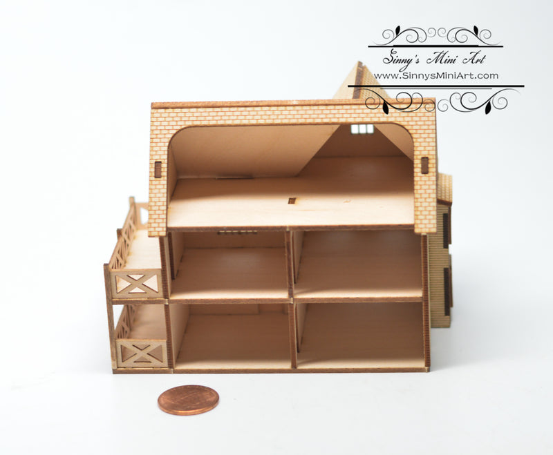 1:144 Laser Cut Farmhouse Dollhouse Kit /DIY Dollhouse SMA HS007