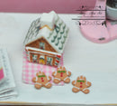 1:12 Dollhouse Miniature Gingerbread Cookies and Ceramic House BD K2739