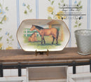 Dollhouse Miniature Horse Tray Plate BB CDD511