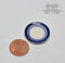 1:12 Dollhouse Miniature Blue and White Round Ceramic Plate HMN 662
