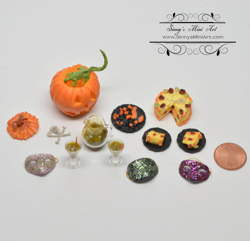 1:12 Dollhouse Miniatures Halloween Party Set AZ JU1174