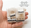 1:12 Dollhouse Miniature Bath Towel Set. Mr&Mrs BB C25MM