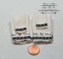 1:12 Dollhouse Miniature Bath Towel Set. Mr&Mrs BB C25MM