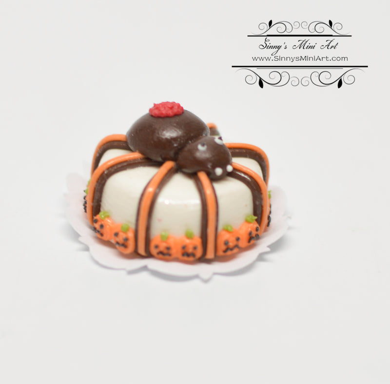 1:12 Miniature Halloween Spider Cake BD K1474