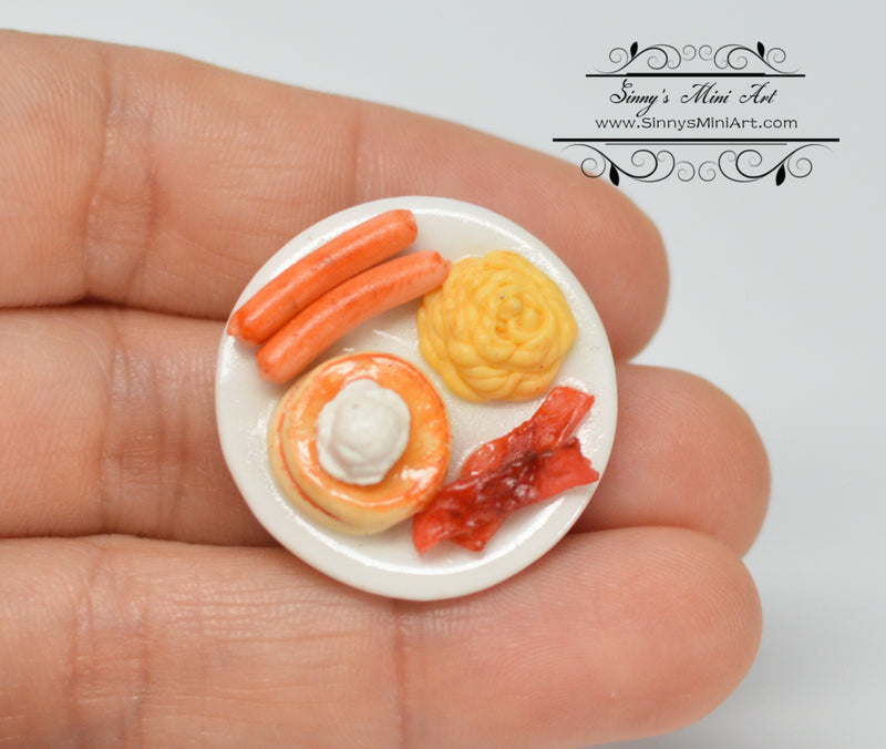 1:12 Dollhouse Miniature Egg with Pancake Breakfast BD F103