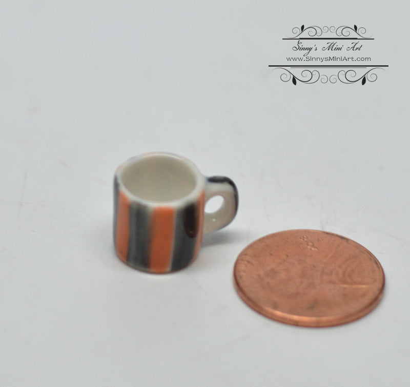 Dollhouse Miniature Stripes Coffee Mug HMN 1495