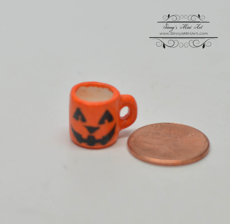 1:12 Dollhouse Miniatures Jack-O-Lantern Mug/Miniature Halloween HMN 1493