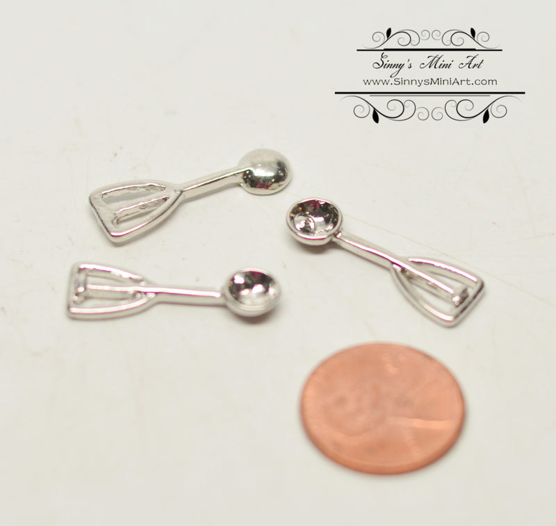 3 PC 1:12 Miniature Serving Scoop / Miniature Spoon A130