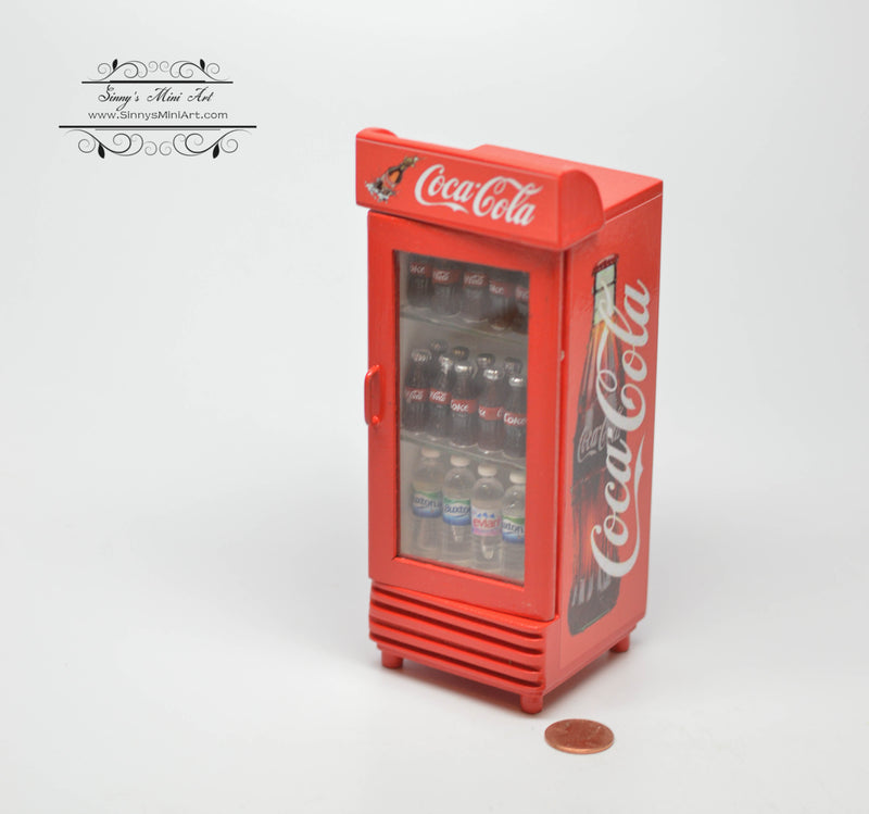 1:12 Dollhouse Miniature Cola Freezer Cooler Merchandiser/Miniature Shop HMN 940