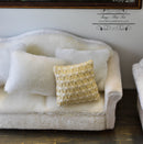 1:12 Ecru Basket Weave Pillow/ Miniature Cushion HH BB80001