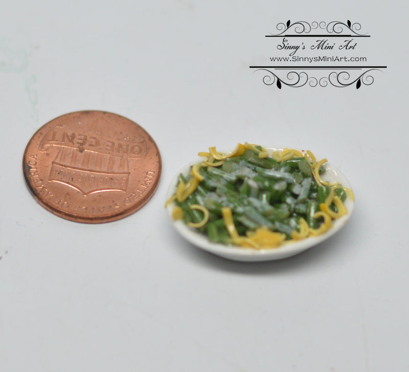 1:12 Dollhouse Miniature Green Bean & French Onion Garnish Casserole BD F076