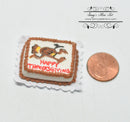 1:12 Dollhouse Miniature Happy Thanksgiving Sheet Cake BD K2309