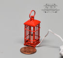 Clearance Sale 1:12 Red Lantern with a Flickering LED 12V/ Miniature Lantern HH MH1063