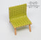 1:12 Dollhouse Miniature Modern Chair Green AZ S8014
