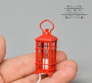 Clearance Sale 1:12 Red Lantern with a Flickering LED 12V/ Miniature Lantern HH MH1063
