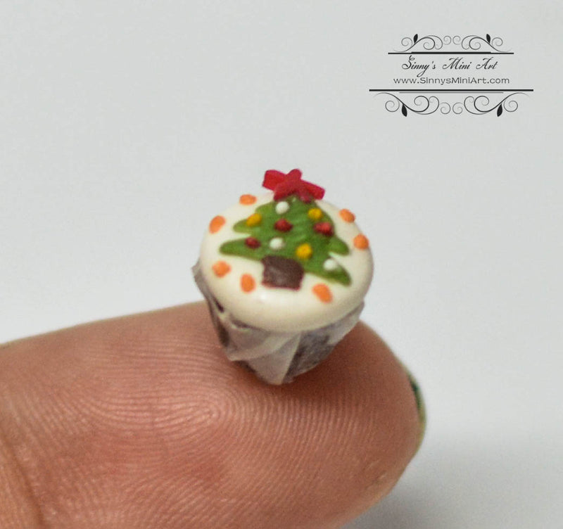 1:12 Dollhouse Miniature Christmas Tree Cupcakes/ Miniature Cakes HMN 913