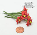 1:12 Dollhouse Miniature 6 Poinsettias BD E1050