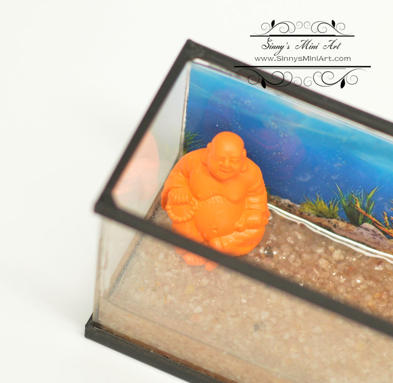 Miniature Orange Buddha 1 PC AW 12008