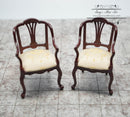 1:12 Dollhouse Miniature Wilson Armchair/ Mahogany Furniture AZ P3473