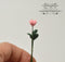 1:12 Dollhouse Miniature Single Pink Rose with Leaves BD E2061