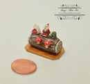 1:12 Dollhouse Miniature Decorated Holiday Chocolage Log BD K1470