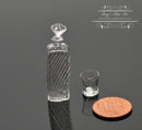 *1:12 Dollhouse Miniature Whiskey Set Bottle and Glass HMN 1556