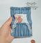 1:12 Dollhouse Miniature Curtains/ Ruf.Cape/Blue Dots AZ BB52423