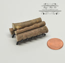 1:12 Dollhouse Miniature Fireplace Grate with Wood IM 2403-2