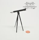 1:12 Dollhouse Miniature Telescope on Tripod Black IM 2540