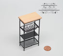 1:12 Dollhouse Miniature Black Utility Rack AZ B5139