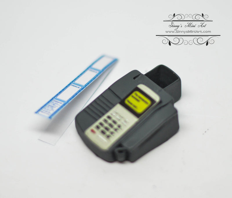 1:12 Dollhouse Miniature Credit Card Machine/POS Machine with Receipt/ Miniature Shop A87