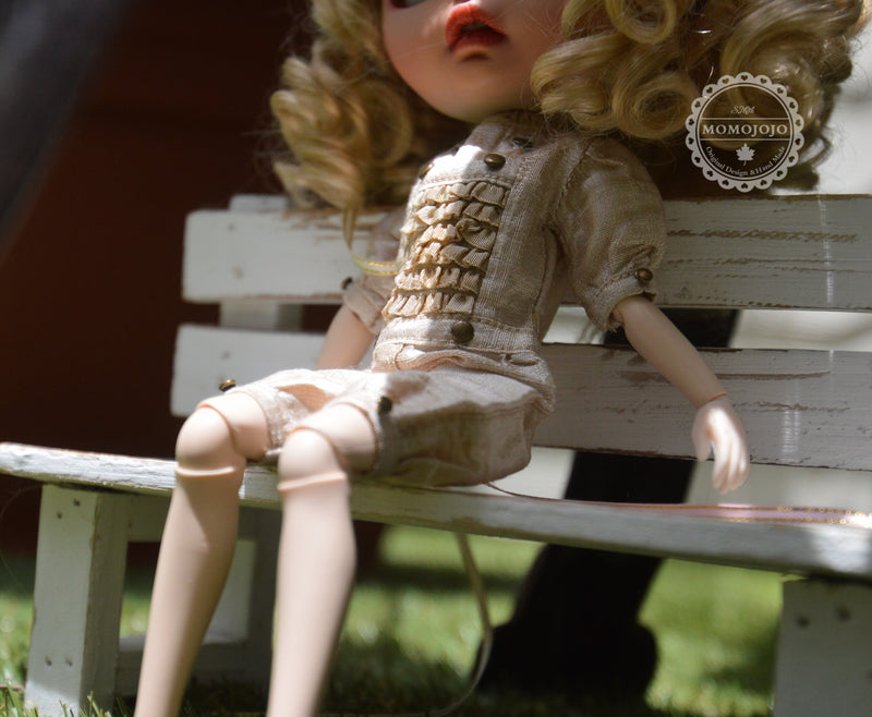 Blythe Outfit/ Blythe Shirt/ Pants Pullips Azone/ Licca OB24 BJD MJA120-Tan