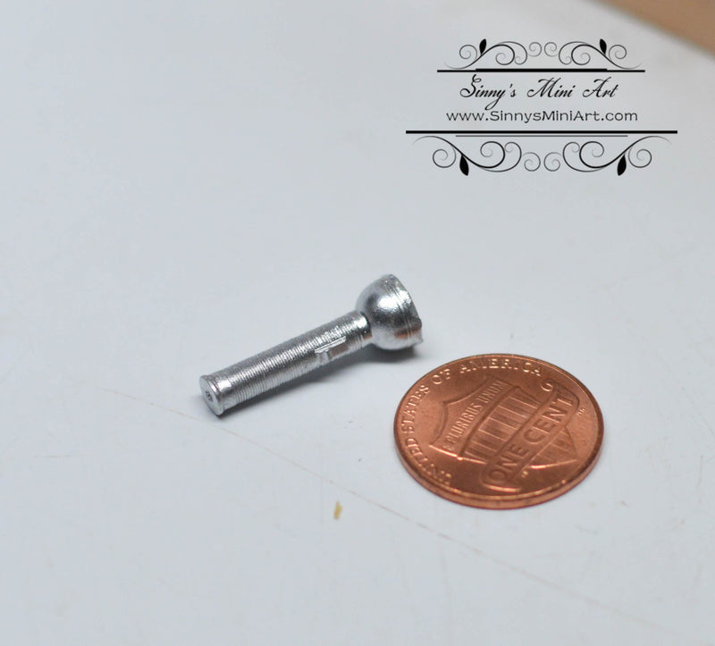 1:12 Dollhouse Miniature Flashlight, Silver AZ HR57014S