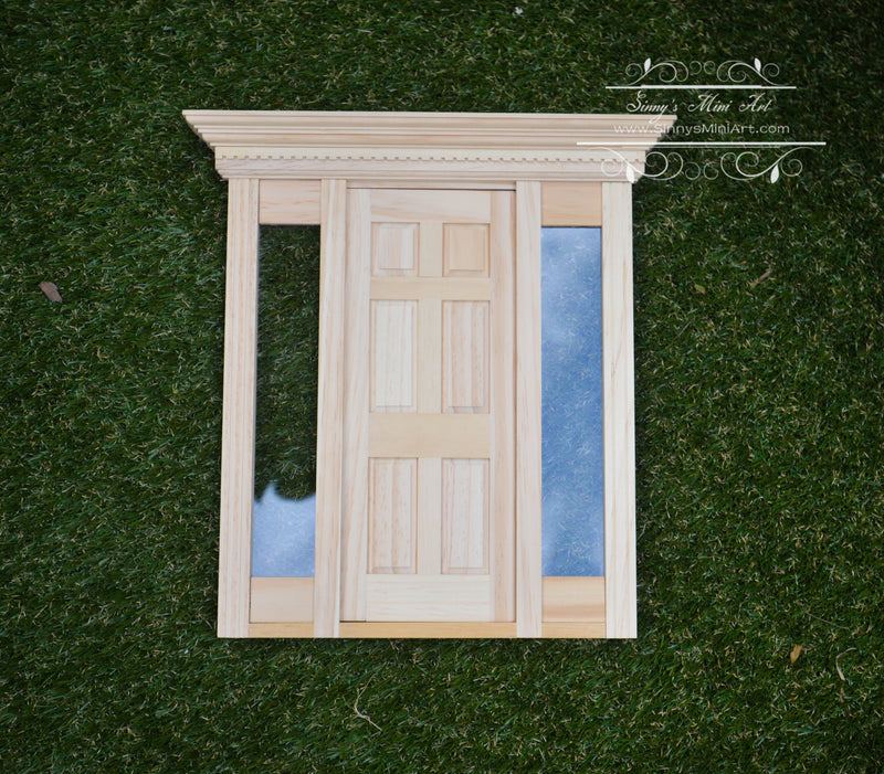 Clerance Sale 1:6 Dollhouse Playscale Jamestown Door with Window / Miniature Door AZ HW96010