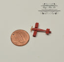 1:12 Dollhouse Miniature Toy Bi Plane Red/Miniature Tool IM 2914