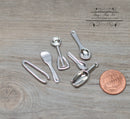 1:12 Dollhouse  Silver Cooking  Shovel Set / Miniature Kitchenware D160